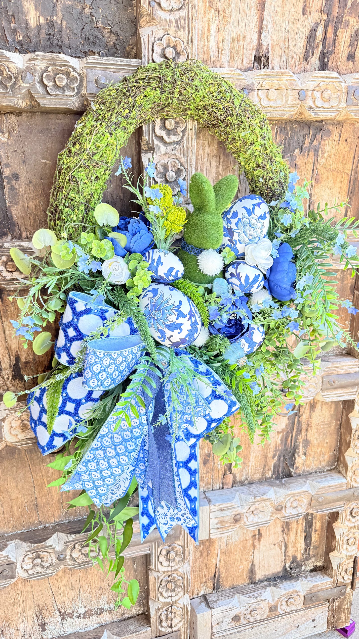 The Bad Blue Bunny Wreath