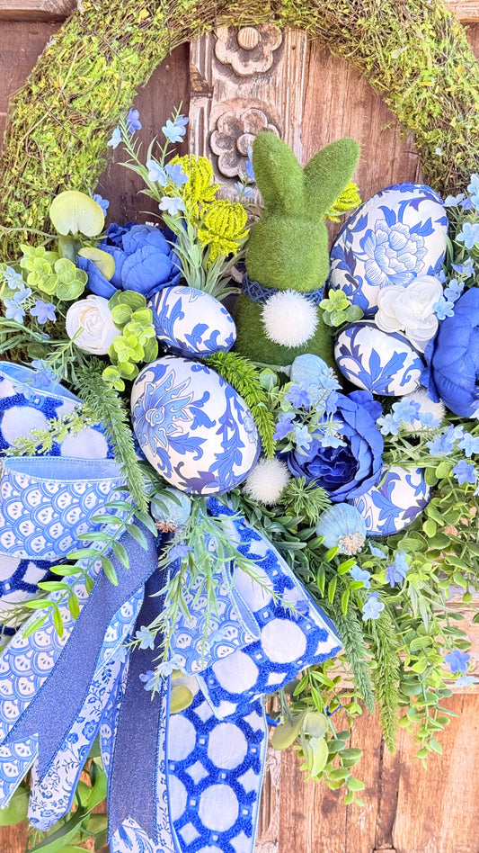 The Bad Blue Bunny Wreath