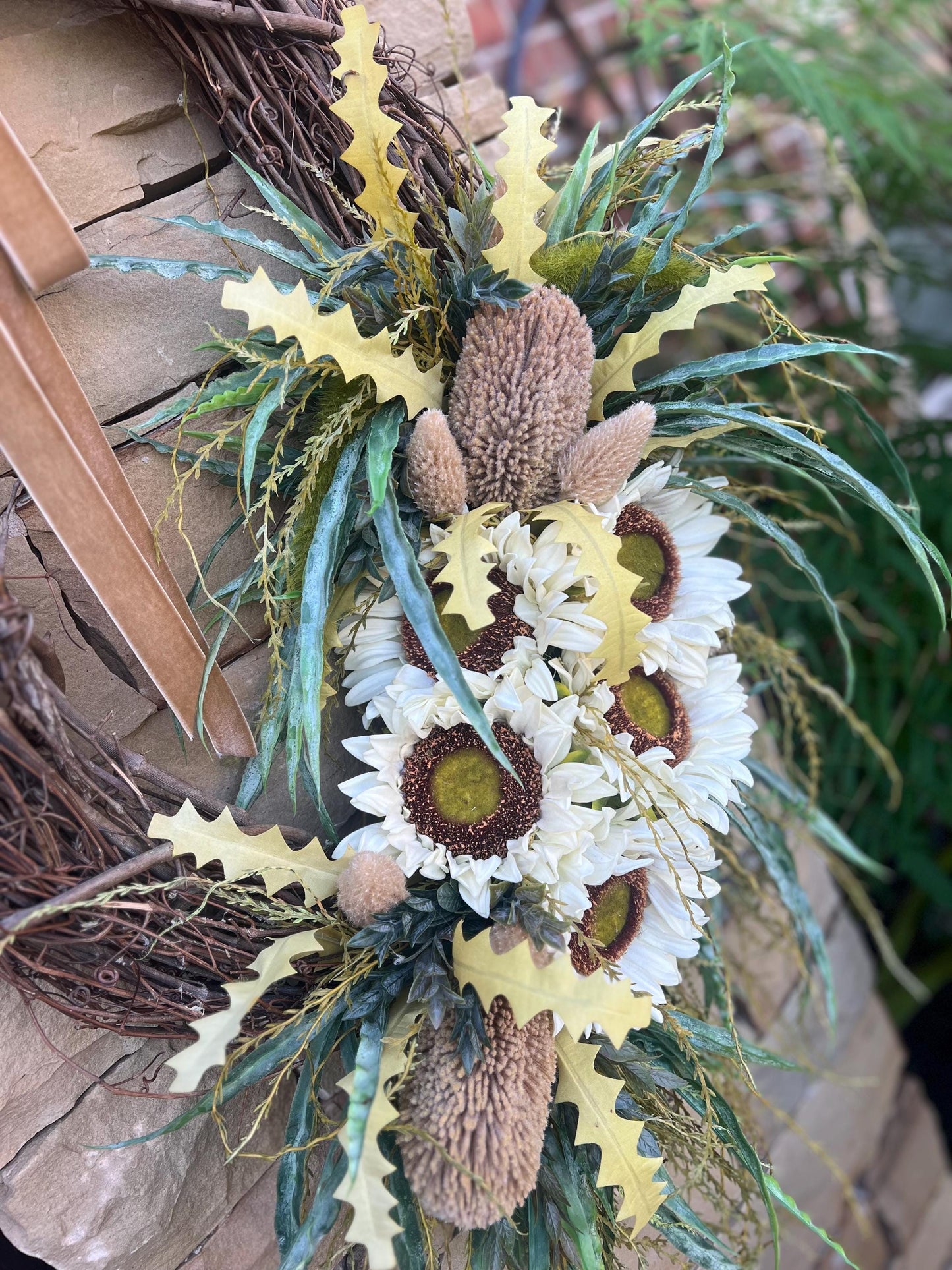 Boho Sunflower Wreath